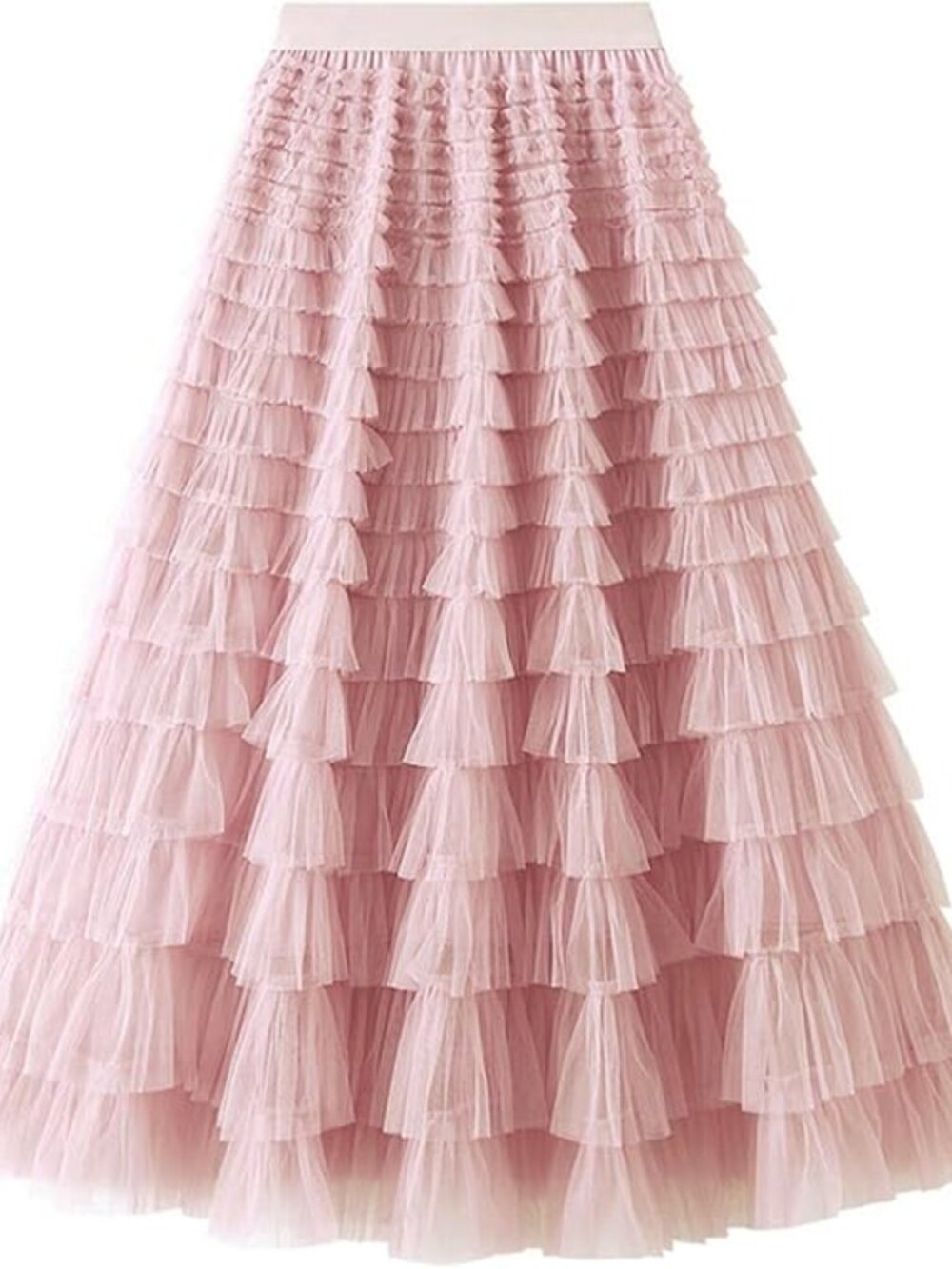 Women's Long Maxi Tulle Skirt A Line Ruffle High Waisted Layered Mesh tutu